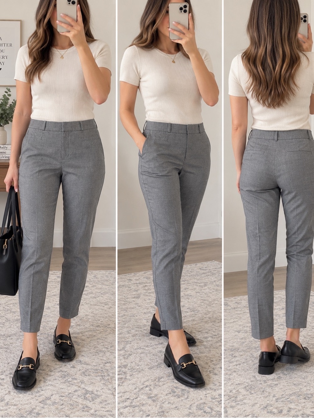 Banana Republic Gray Ankle Tailored Slim Pants